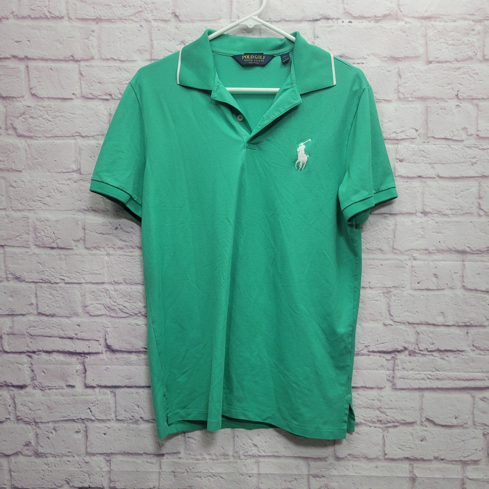 Polo Golf Ralph Lauren Polo Shirt Mens M Green Big Pony Performance Country Club